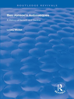 cover image of Ben Jonson's Antimasques